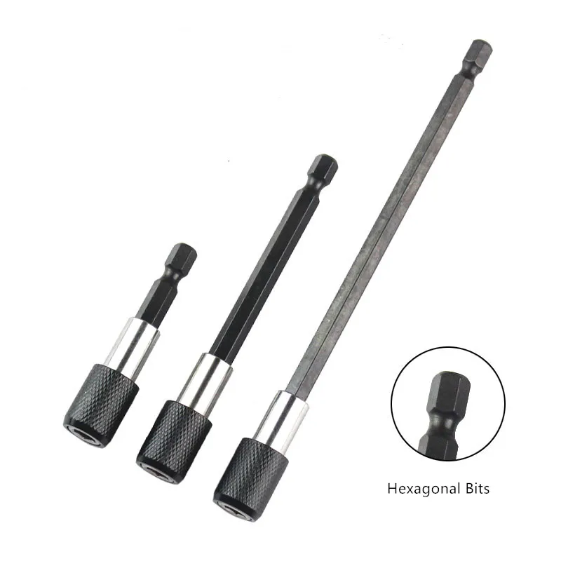 

Electric drill joint extension rod 6.35mm magnetic inner hexagon 1/4 sleeve self-locking connecting rod 60-150MM