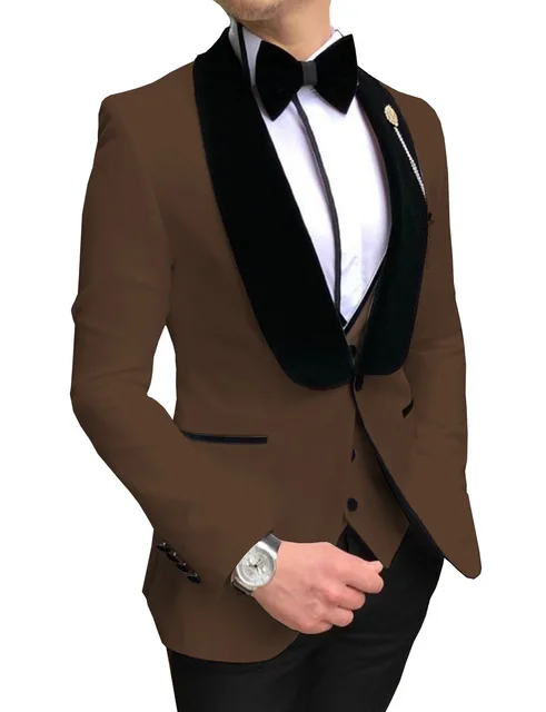 Costume de mariage trois pièces pour homme, Blazer, costume d'affaires, costume de bal, veste, pantalon, gilet