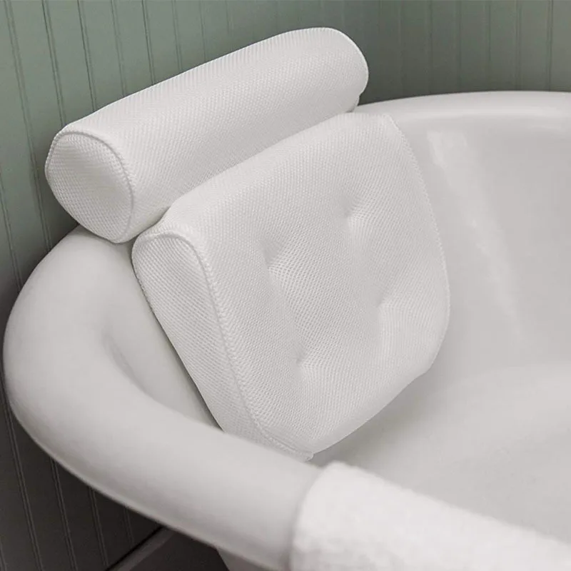 High Quality Home Bath Pillow Bath Tub Spa Pillow Cushion Deep Non Slip Foam Comfort Bathtub cushion with Suction Cup