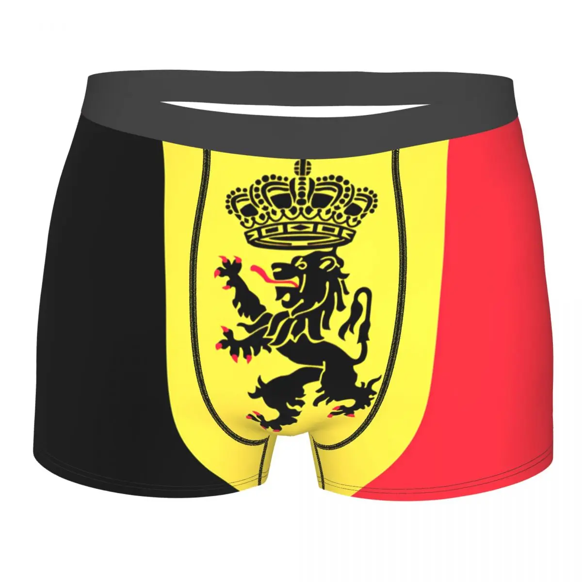 

National Emblem Flag Of The Kingdom Of Belgium Underpants Breathbale Panties Male Underwear Print Shorts Boxer Briefs