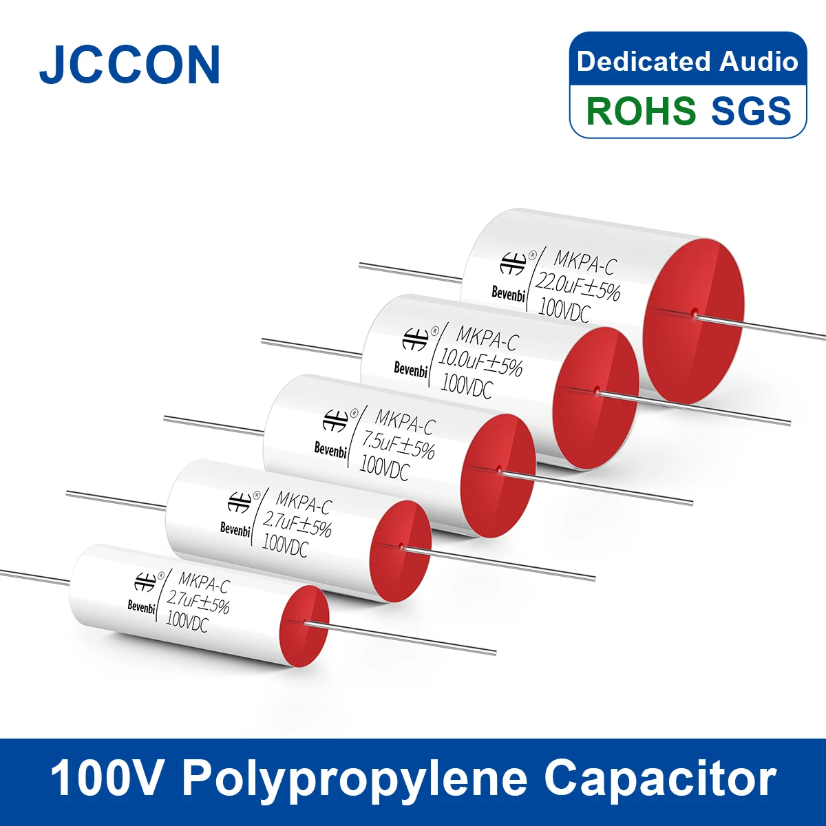 2Pcs MKP Capacitor 100V 0.68UF-20UF Frequency Divider Metallized Polypropylene Film HIFI-end Audio Fever Capacitor MKPA-C Series