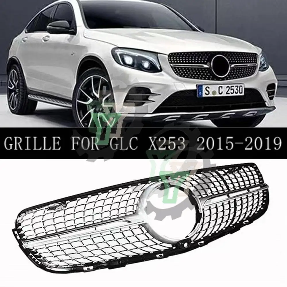 Car Front Bumper Grille Grill For Mercedes-Benz GLC class W253 X253 GLC200 GLC250 GLC300 GLC450 2015 2016 2017 2018 2019