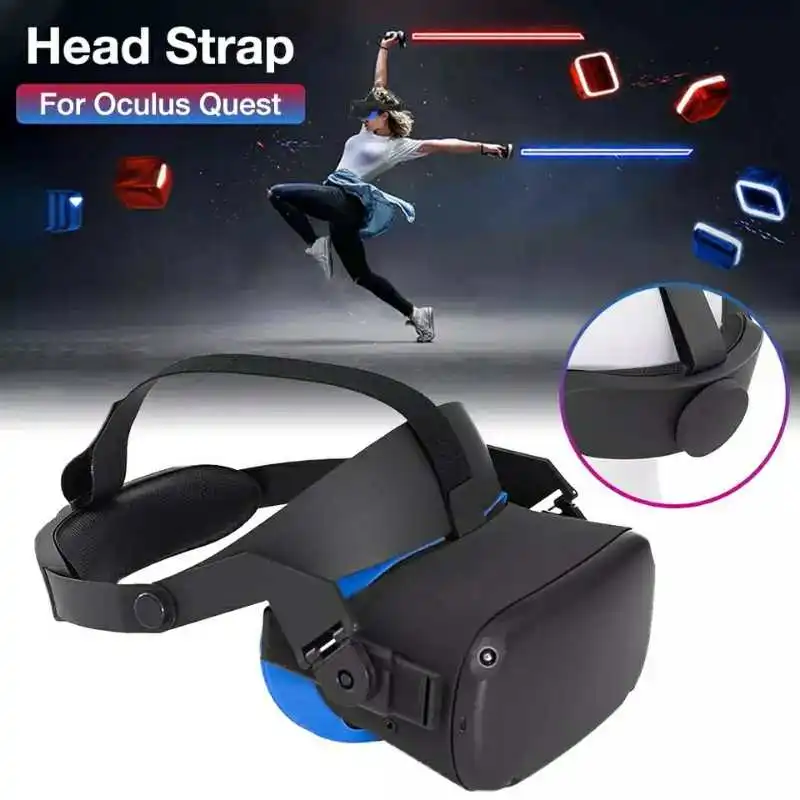 GOMRVR Adjustable halo Strap for Oculus Quest VR Comfort Foam Pad Strap, Perfect 50: 50 Balance Weight, Relieve Face Squeeze