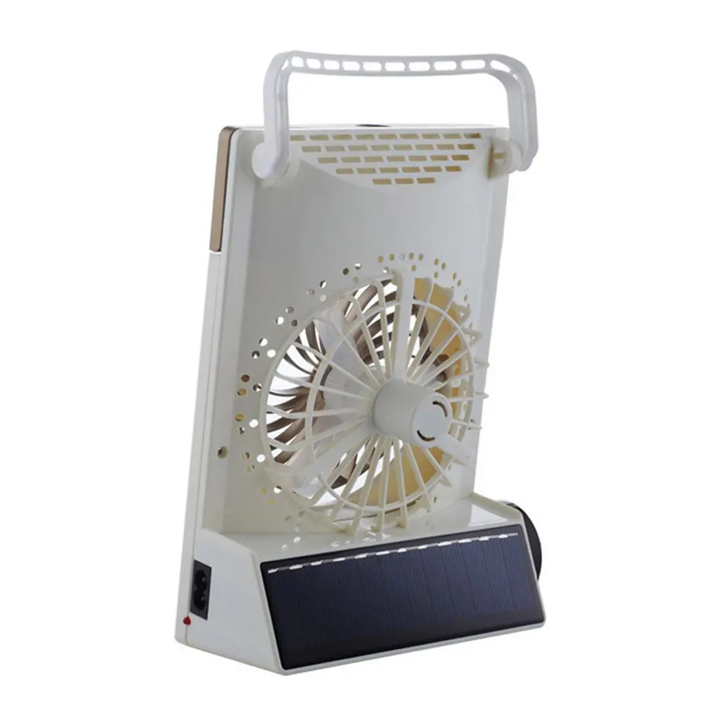 Multifunction Outdoor Solar Light With Fan Flashlight Portable 30 LEDs Table Lamp Rechargable Solar Power Fan