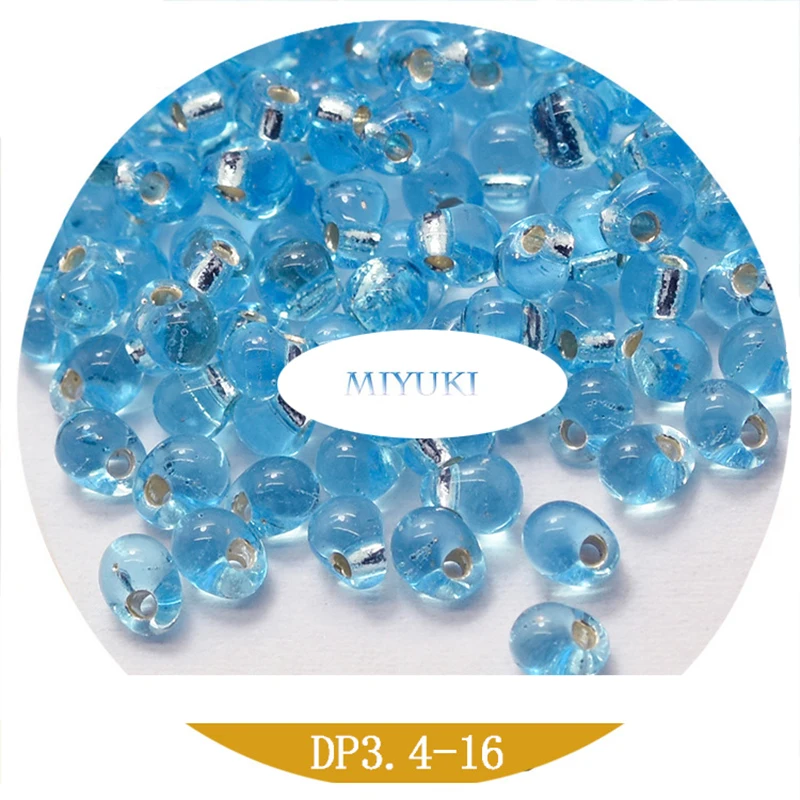 Japan Miyuki Beads Dp3.4mm Water Drop Rice Beads 14-Color Transparent Series 5g