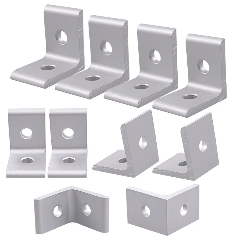 10Pcs 2020 2 Hole 90 Degree Vertical Corner Piece Conversion Connecting Piece 3030 3060 4040Profile Corner Piece Corner Code CNC
