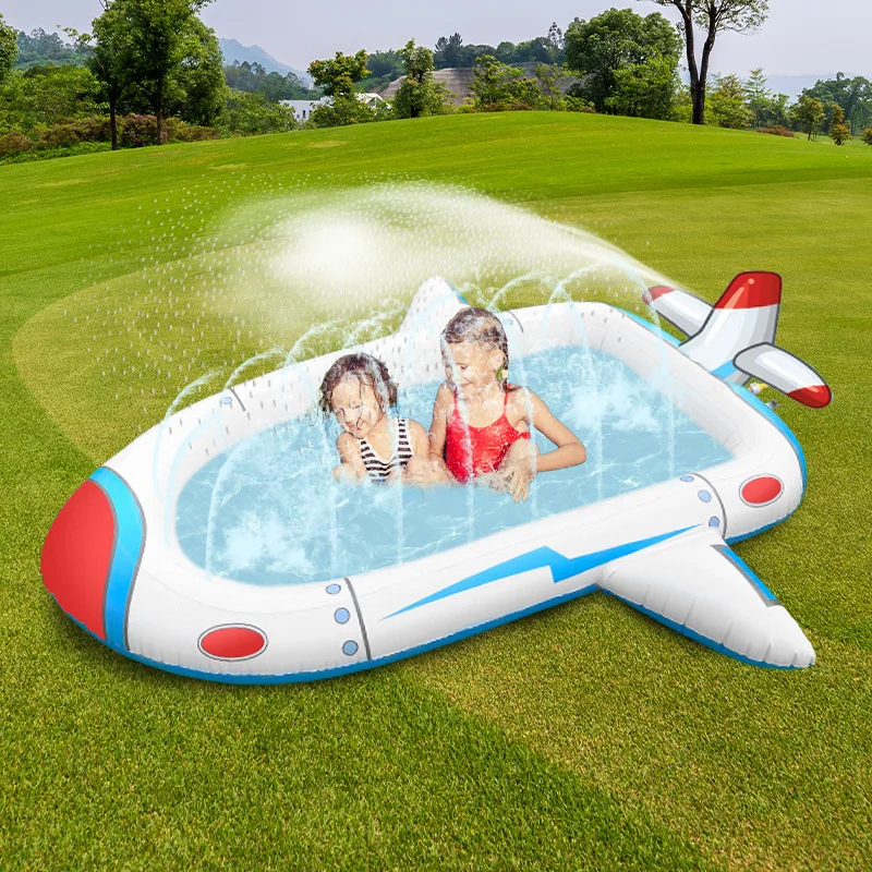 Inflatable Pool Children\'s Pool Water Water Spray Mat Inflatable Fun Water Playing Swim Pool Outdoor Swimming Pools for Cottages