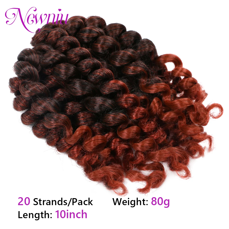 Ombre Synthetic Braiding Hair Jumpy Wand Curl Crochet Braids Crochet Hair Extension for Black Women Jamaican Bounce Curly Hair