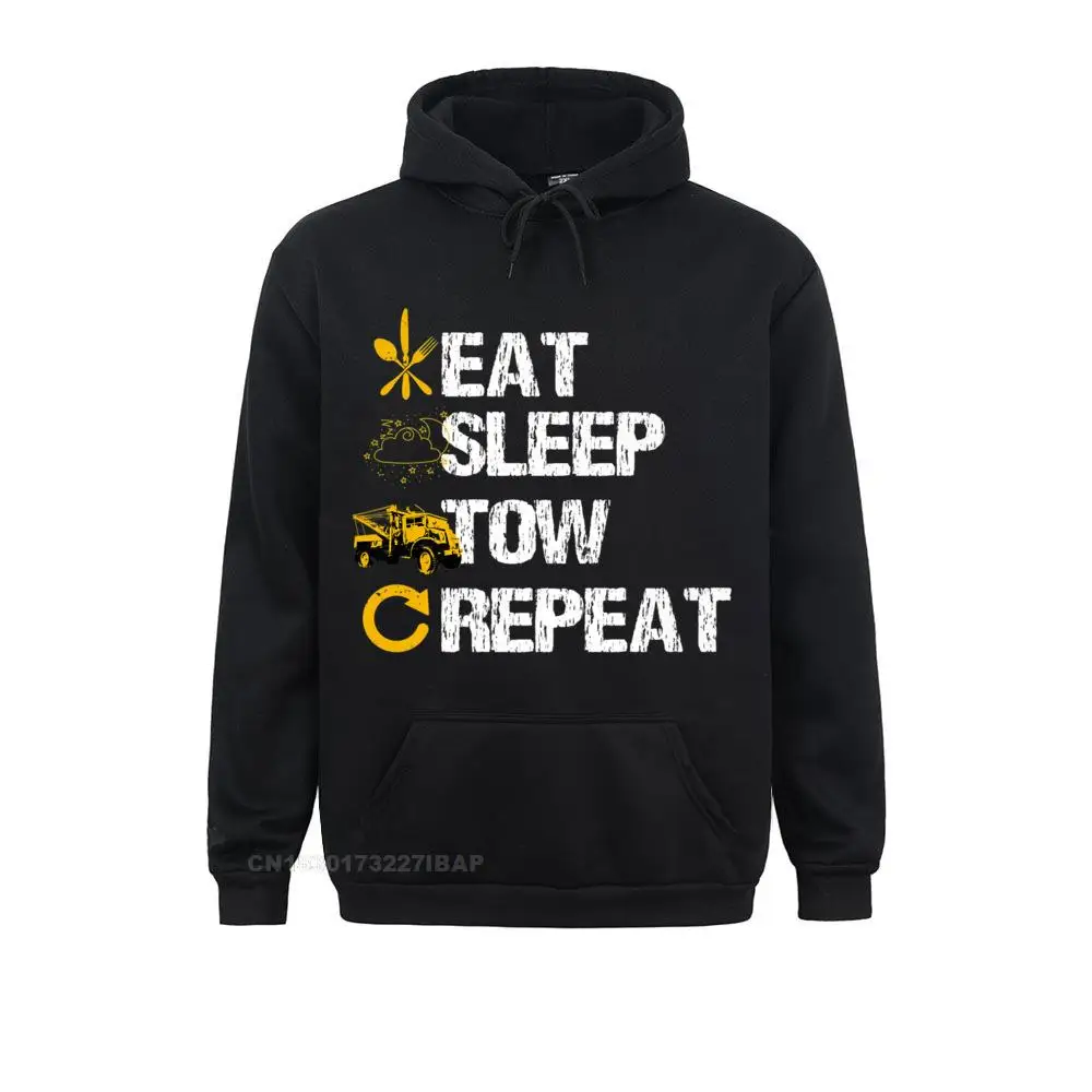 

Tow Truck Driver Eat Sleep Tow Repeat Premium Hoodie Hoodies Sportswears Father Day Wholesale Hip Hop Male Sweatshirts Printed