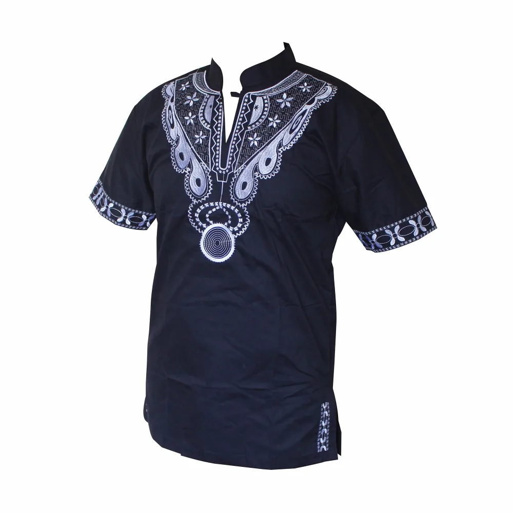 Dashiki ropa hombre kurta męska koszulka muzułmańska afrykańska Haute Tribal haftowana koszulka Ankara рубашка мужская рубашка мужская