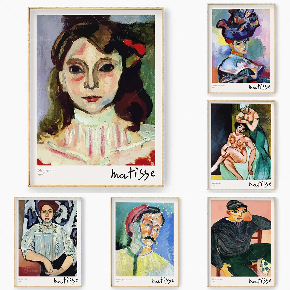 Henri Matisse, Marguerite 1906, Vintage,Retro Exhibition Poster Digital Art,Reproduction Download,Gallery Wall Decor Print