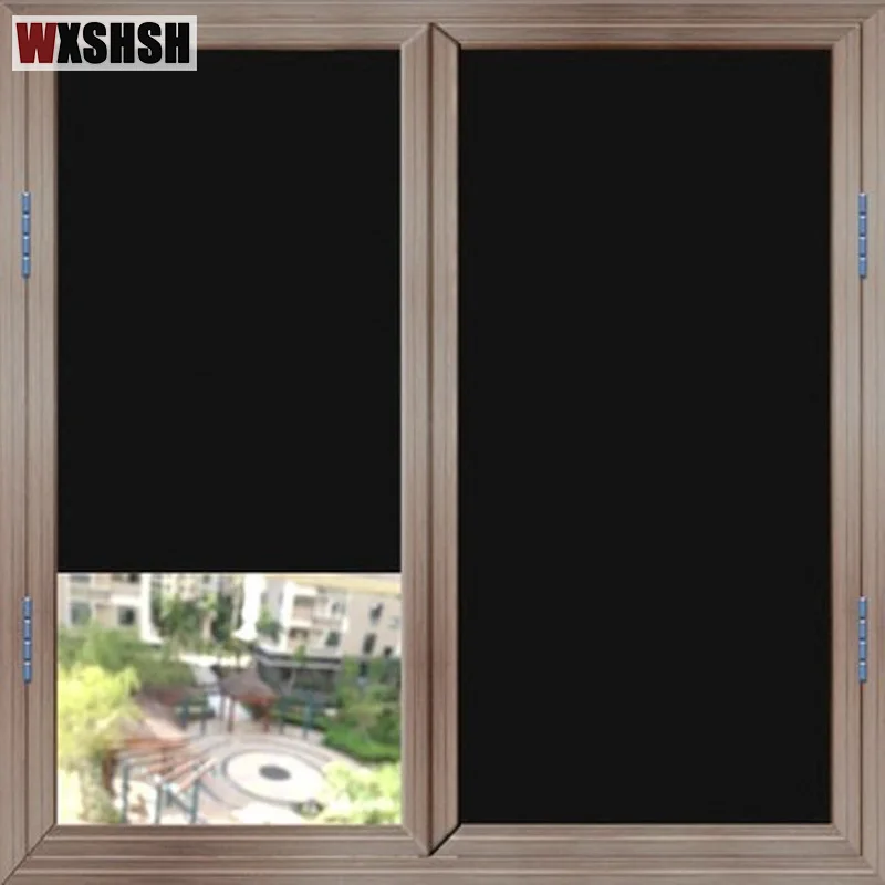 Custom Size Non-transparent Anti-UV Static Cling Black Color Window Film Frosted Privacy No Glue Drop-Shipping Decorative Film