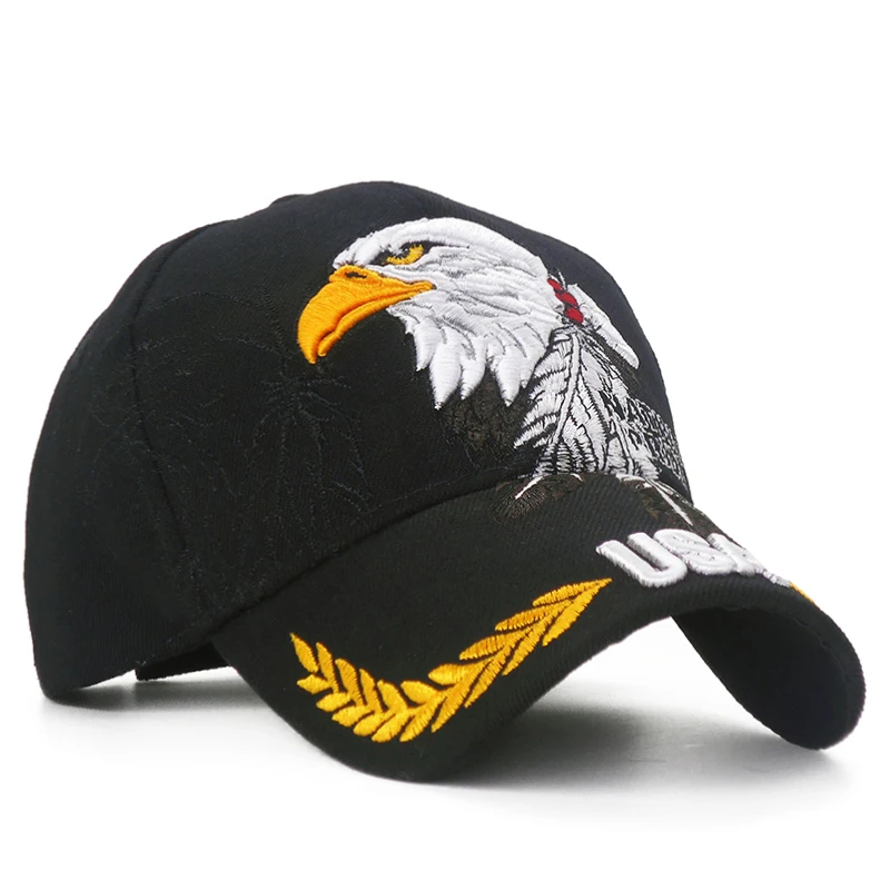 Luxury Embroidery Eagle Mens Baseball Cap Black Cheap Snapbacks Outdoor Sports Dad Hats Dropshipping