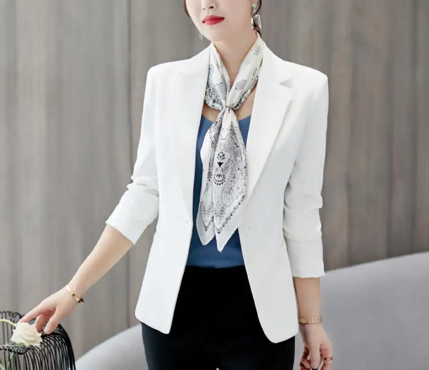 

Blazer Femme Jackets Women Blazer Pink Long Sleeve Blazers Solid One Button Coat Slim Office Lady Jacket Female Tops Suit