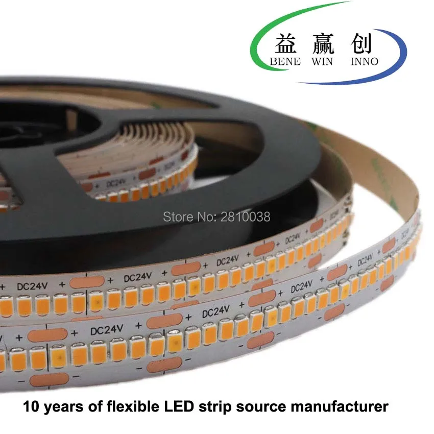 100M/Lot 24W/M constant current Built in IC led strip lights SMD3528 DC24V CRI95 flex led light strip 12mm wide strip led lights