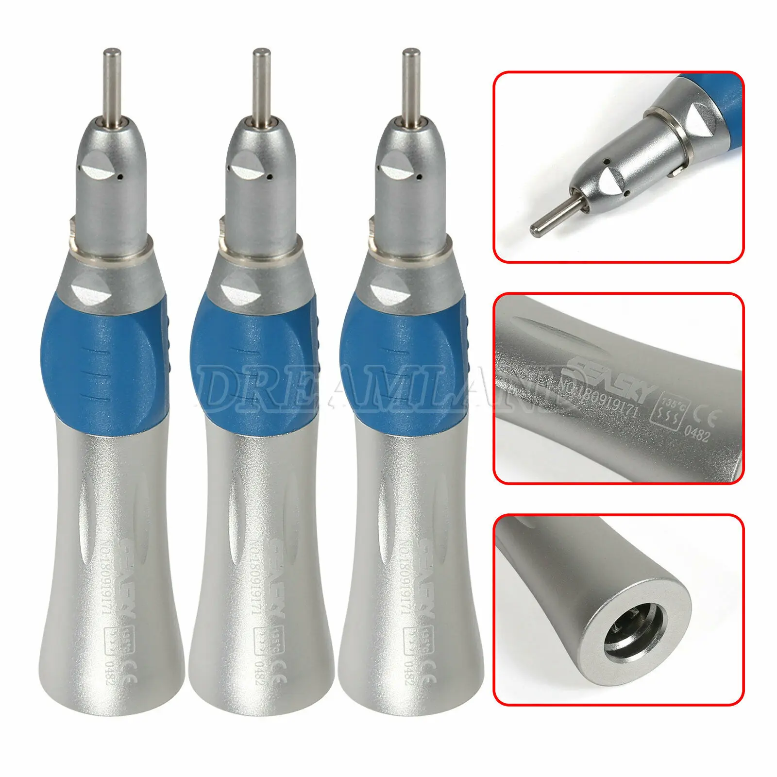 

3Pcs Dental Straight Nose Cone Low Slow Speed E-type Handpiece Fit NSK