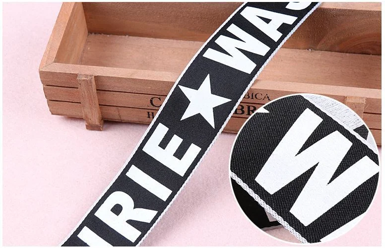 2M 4cm Black White Letter Star printed Grosgrain Ribbon Trim Handmade Sewing Accessories DIY Craft Supplies christmas ribbon