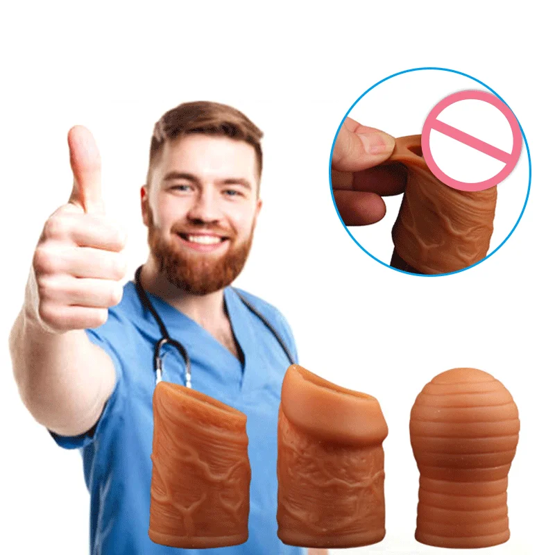 Male Foreskin Corrector Cock Ring Penis Restoration Ring Sleeve Penis Massage Sex Toys for Men Silicone Men\'s Ring Corrector