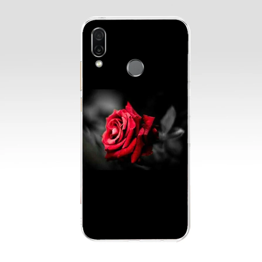 280FG Red Rose Flowers gift Soft Silicone Tpu Cover phone Case for huawei Honor 8 Lite 8X 8s 9x