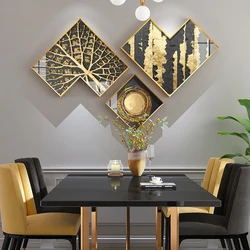 Irregolare Art Frame decorazione pittura luce lusso oro ristorante appeso parete immagine combinazione ufficio soggiorno Layout