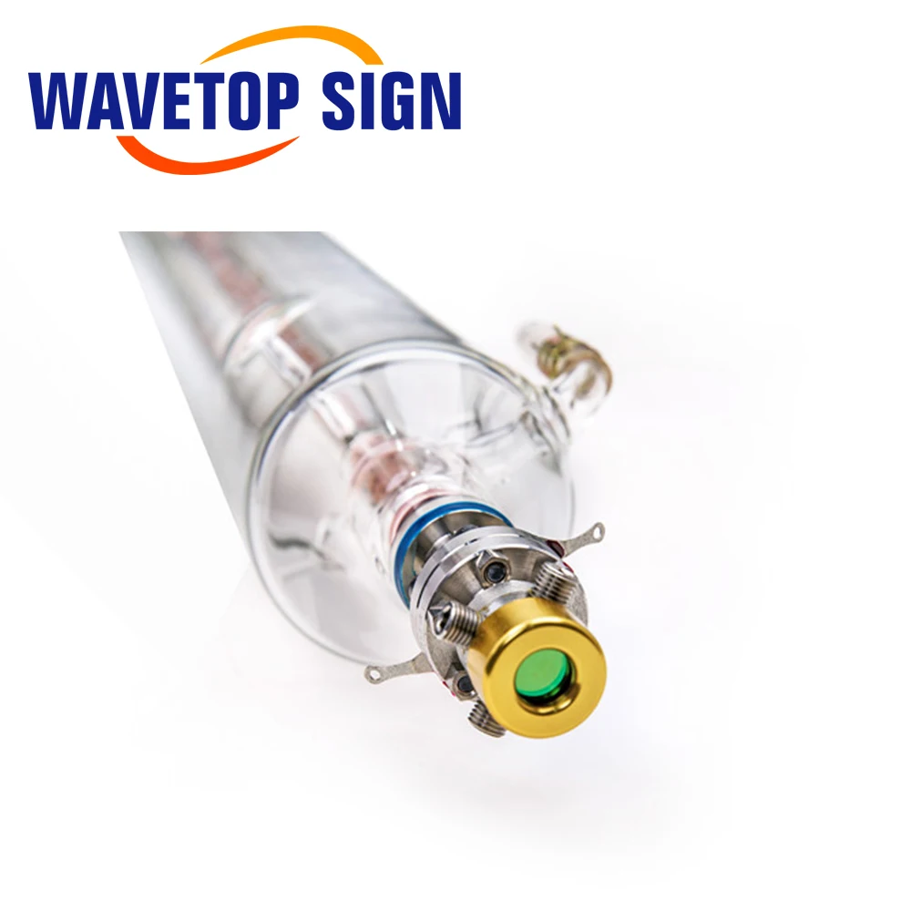 WaveTopSign 80W Co2แก้วหลอดเลเซอร์บวกแรงดันไฟฟ้าสูง80X1280มม.เลเซอร์สำหรับ CO2เลเซอร์แกะสลักและเครื่องตัด