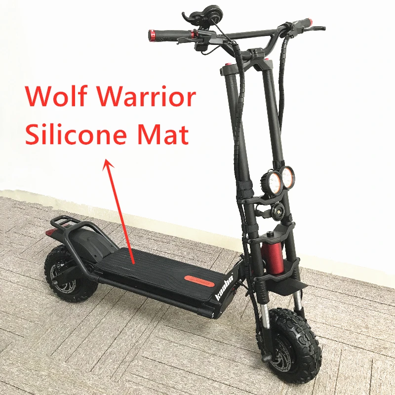 Original Wolf Warrior Silicone Mat for Kaabo Kickscooter Black Foot Pad Sticker for Kaabo Wolf Warrior Electric Scooter Parts