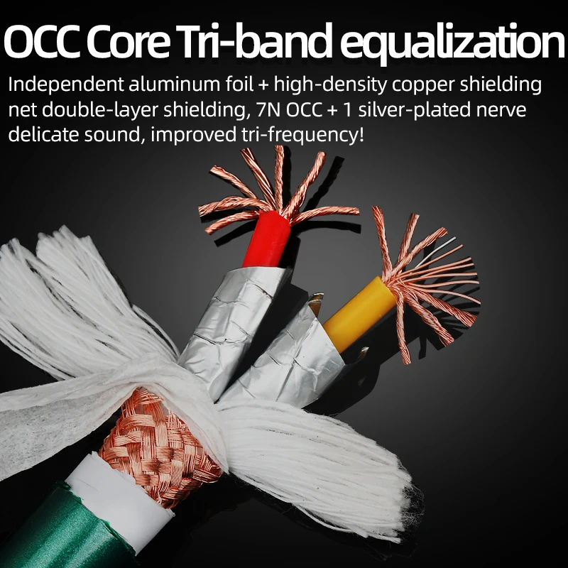 HIFI OCC coaxial cable HiFi double-layer shielding anti-noise SPDIF subwoofer RCA coaxial audio cable