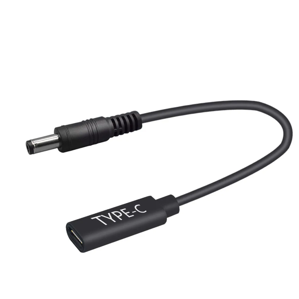 Jorindo 0.15m/0.49ft notebook pd cabo adaptador de carregamento, tipo-c fêmea jack para dc 5.5*2.1mm pd portátil linha de carregamento rápido, 65w