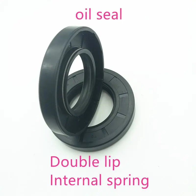 1PCS   NBR framework oil seal TC68 70 72 73*90*7 8 10 12 13mm double lip with clamp spring