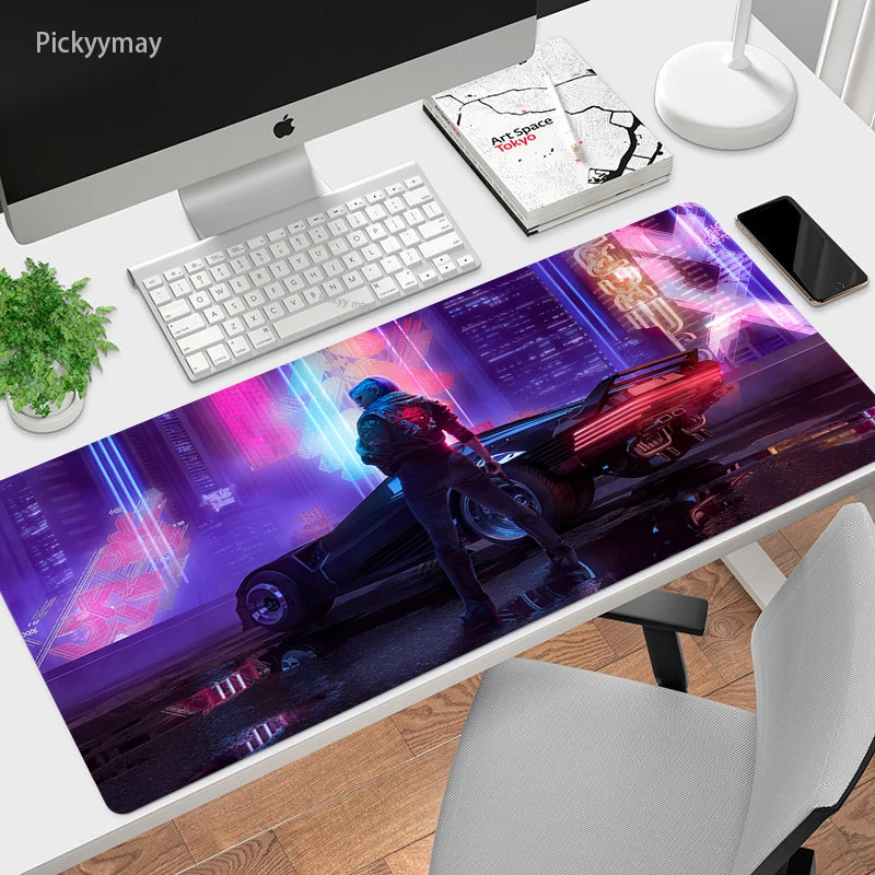 Chuột Lớn Miếng Lót Bàn Phím Cyberpunk Laptop Game Thủ Cao Su Vắt Sổ Chuột Lớn Thảm XXL Miếng Lót Chuột Bàn Cup Thảm Chuột Chơi Game miếng Lót