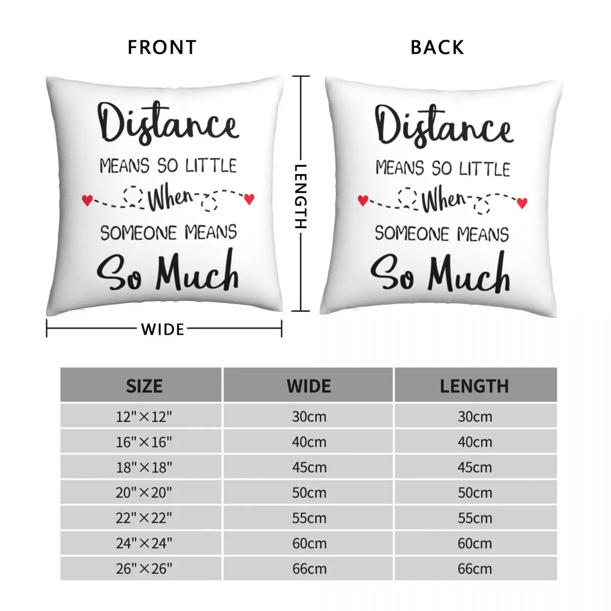 Long Distance Relationship Pillowcase Polyester Linen Velvet Creative Zip Decor Throw Pillow Case Sofa Cushion Cover 45x45