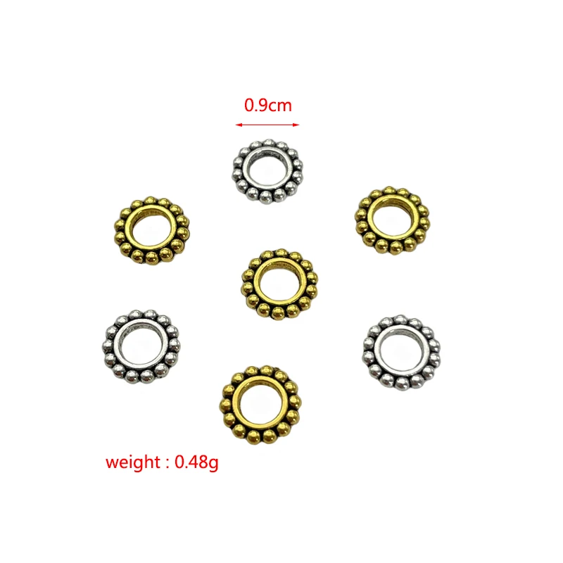 JunKang 9mm Amulet Ring Spacer Jewelry Connectors Making DIY Handmade Bracelet Necklace Accessories Factory Direct Sales