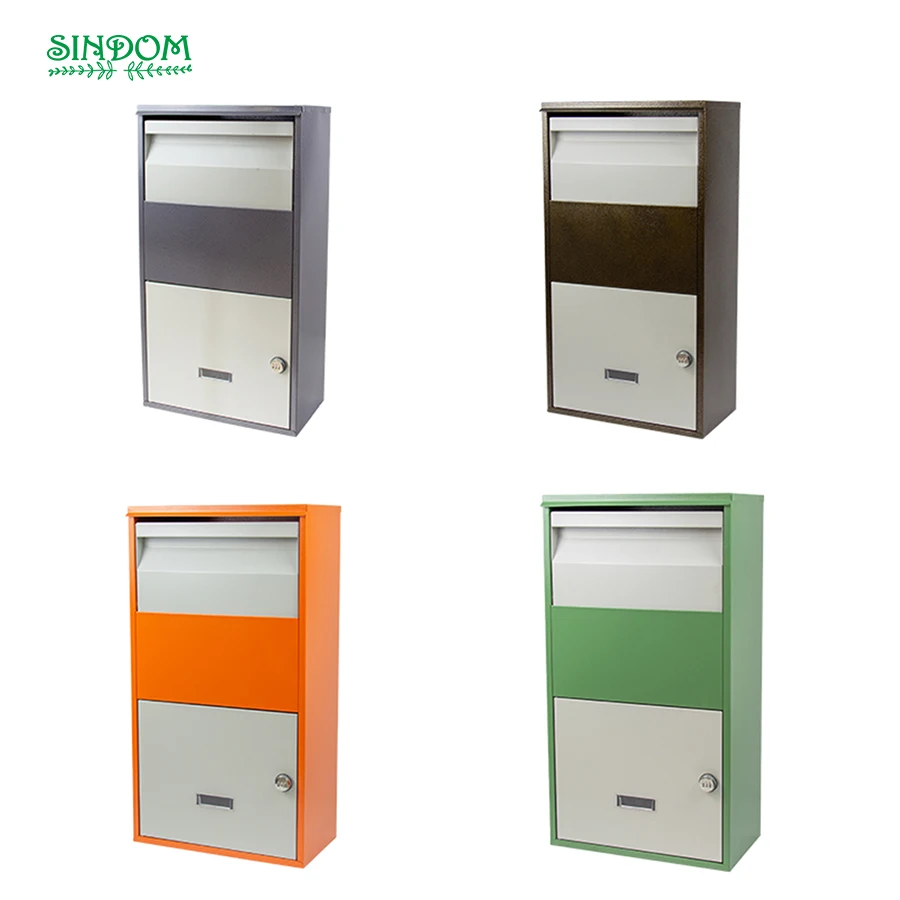 Sindom Popular Large Volume Mailbox Galvanized Steel Parcel Drop Metal Box