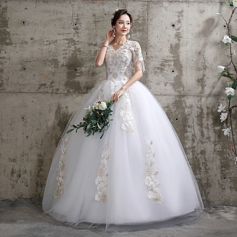 

Luxury Wedding Dresses Dreamy Dress Lace Up Plus Size 2020 New Style Wedding Dress Bridal Ball Gowns Embroidery Dresses