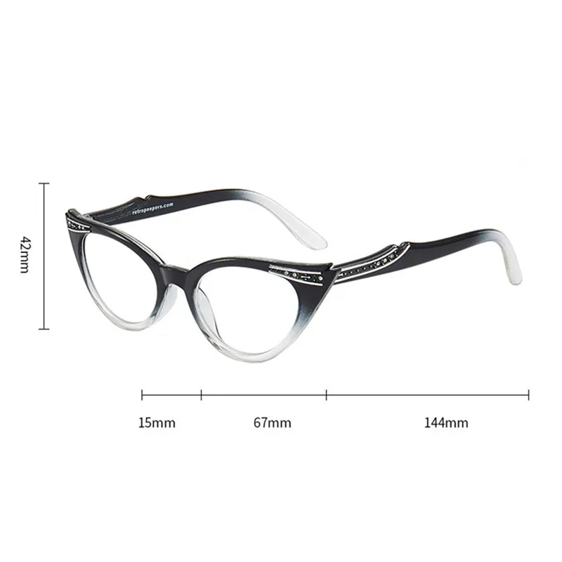 Seemfly Retro Cat Eye Women Reading Glasses Female Classic Candy Color Frame Clear Lens Presbyopic Eyeglasses Diopter 0 To +4.0