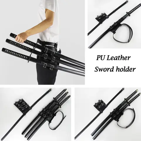 1/2/3 PU Leather Sword Belt Medieval Sword Holder Waist Sheath Adult Men Knight Battle Weapon Rapier Ring Belt Strap Holster