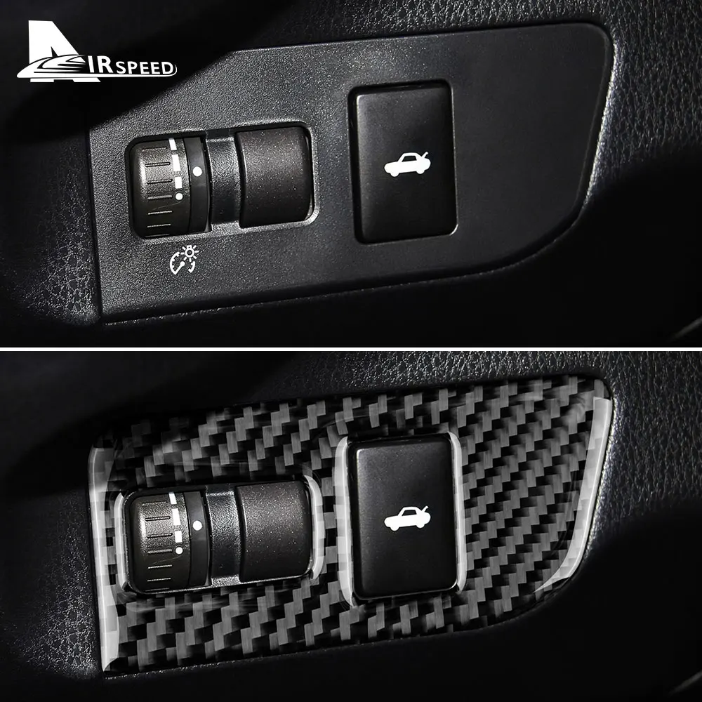 Real Soft Carbon Fiber for Subaru BRZ Toyota 86 2012 2013 2014 2015 2016 2017 2018 2019 2020 LHD RHD Car Trunk Button Sticker