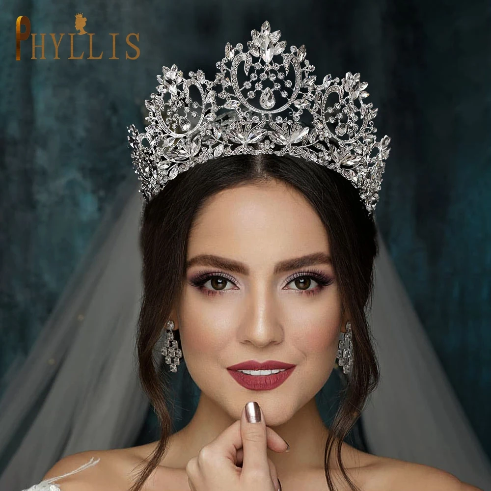 A213 Zirkon Hochzeit Runde Crown Luxus Diadem Stirnband Strass Kopfschmuck Braut Headwear König Tiaras Prinzessin Haar Jewerly