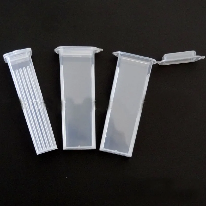 Plastic Microscope Slide Mailer Glass Slides Holder Storage Box Microslide PP Holds 5 Dispenser Box