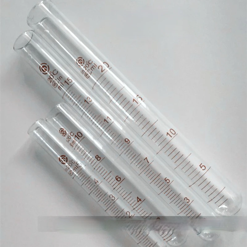 Scale Test Tube 5/10/15/20/50ml Glass Test Tube with Scale round Bottom Test Tube