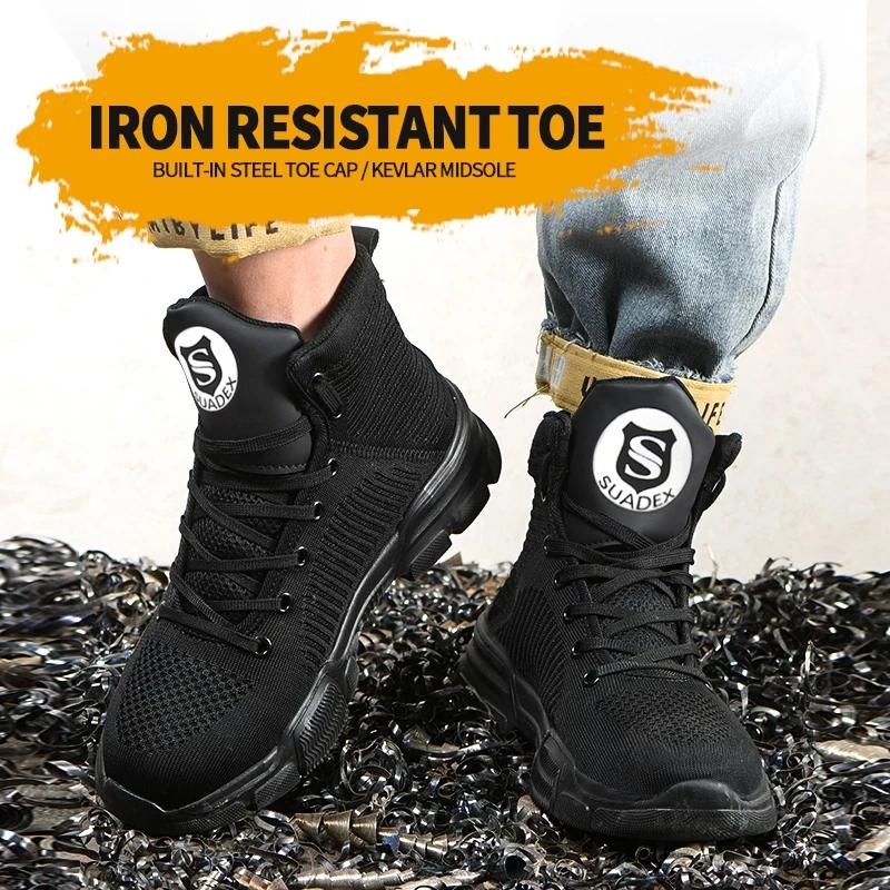 Indestructible Ryder Shoes Men and Women Steel Toe Air Safety Cotton Boots Puncture-Proof Work Sneakers Breathable Shoes 2023New