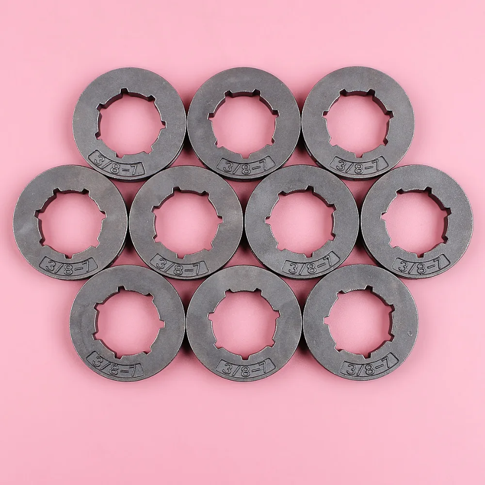 10pcs/lot 3/8 7 Teeth Sprocket Rim For Stihl 034 036 039 MS290 MS310 MS360 MS390 Chainsaw Small Spline ID 19mm бензопила