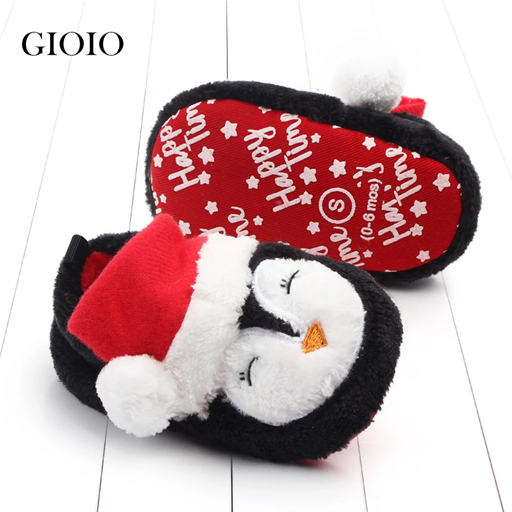 New born Baby Toddler First Walkers Walking Shoes Winter Warm Shoes Christmas Xmas Cosplay Shoes pour bébés Navidad New Year