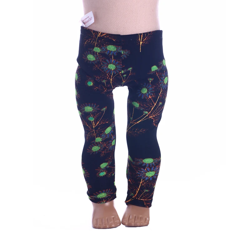 Quần Legging 18 Inch Búp Bê Mỹ 43 Cm Bé Mới Sinh Vật Dụng Quần Áo Búp Bê Phụ Kiện Nhiều Loại Hoa Văn Ngôi Sao/tình Yêu, trẻ Em Quà Tặng