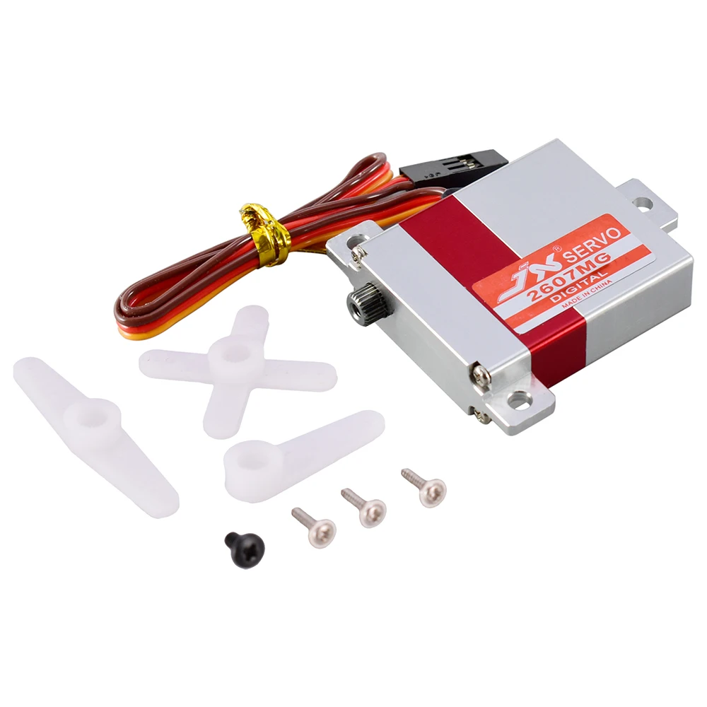 Hot JX Servo PDI-2607MG 7.2kg 0.13sec Digital Full Metal Aluminium Case Wing Servo For RC Drone Glider Dual Ball Bearing