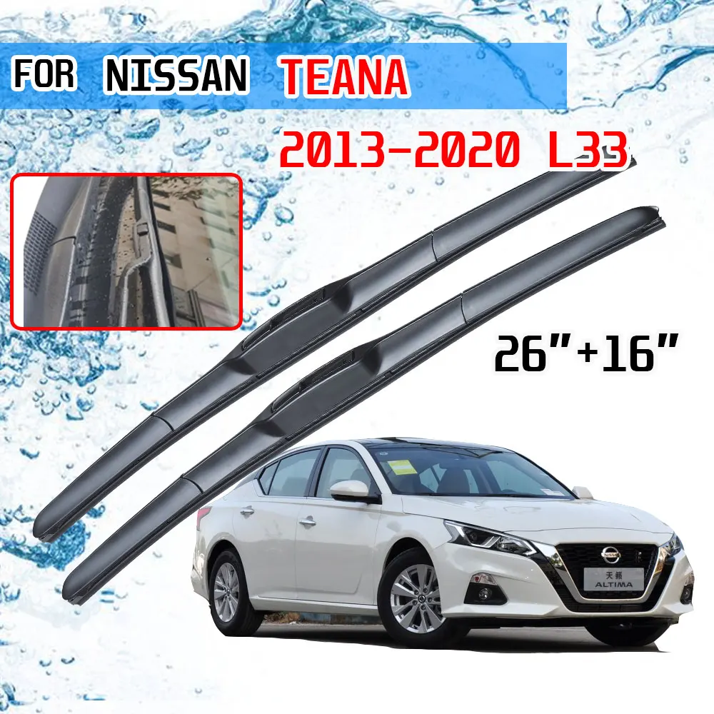

Для Nissan Teana L33 2013 2014 2015 2016 2017 2018 2019 2020 Аксессуары лобовое стекло автомобиля стеклоочистителей кисти резак U J