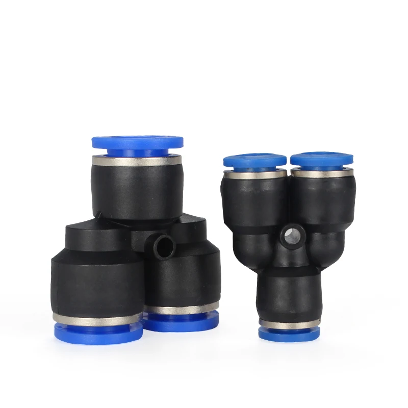 Złączki rurowe Plastikowe złącze pneumatyczne Szybkozłączka do podłączenia powietrza i wody PY PW Connect 4 6mm 8mm 10mm 12mm Kształt Y