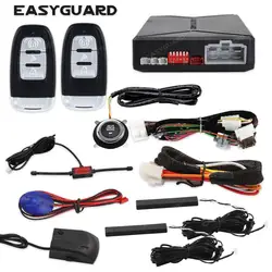 EASYGUARD PKE car Alarm with Push Engine Start & Remote Engine Start & Shock Alarm Warning Proximity Lock Unlock EC010 DC12V
