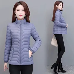 2022 Winter Short Jacket Solid New Women's Parkas High Stand Collar Slim Cotton Padded Casual Thick Ladies Coats Female Outwear