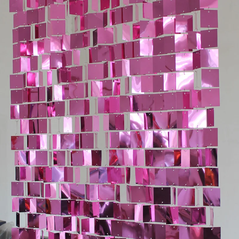 

Wedding party decoration supplies large-scale performance stage background wall ornaments DIY reflective square sequin curtains